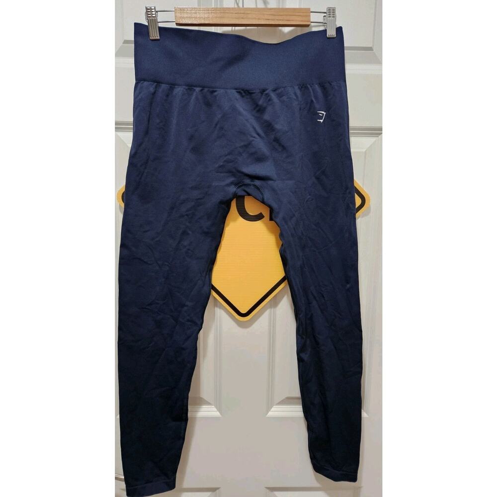 Gymshark Womens Navy Blue Everyday Seamless Ankle Leggings Size XL Butt Lift